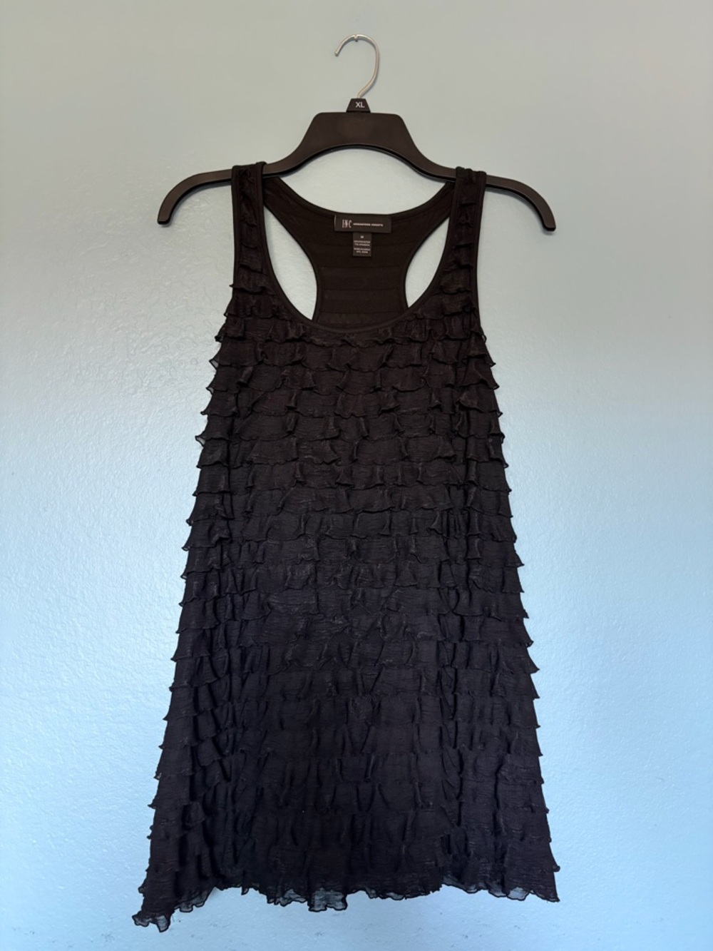 INC International Concepts Black Striped Racerback Tank